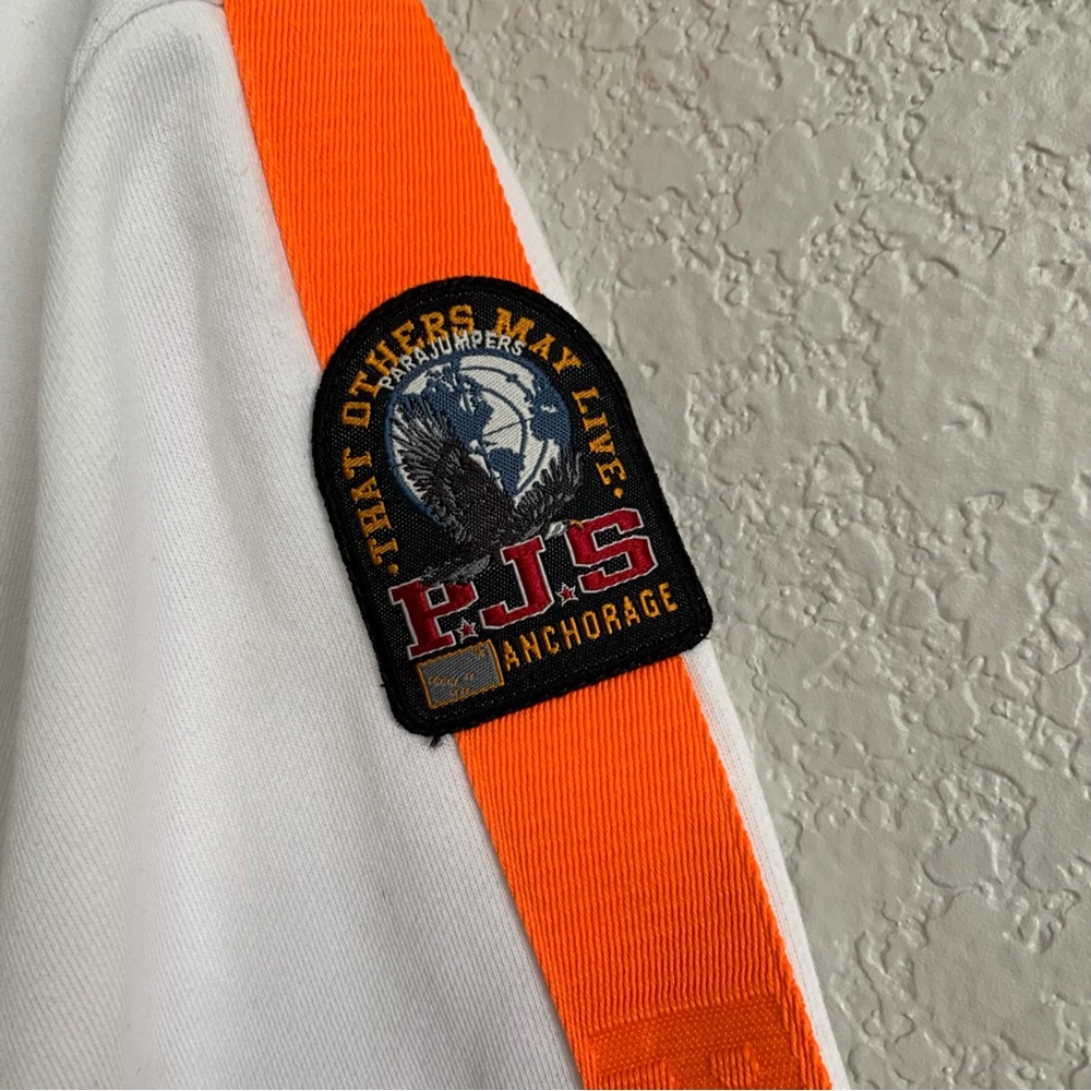 Parajumpers White and Orange Sweatshirt